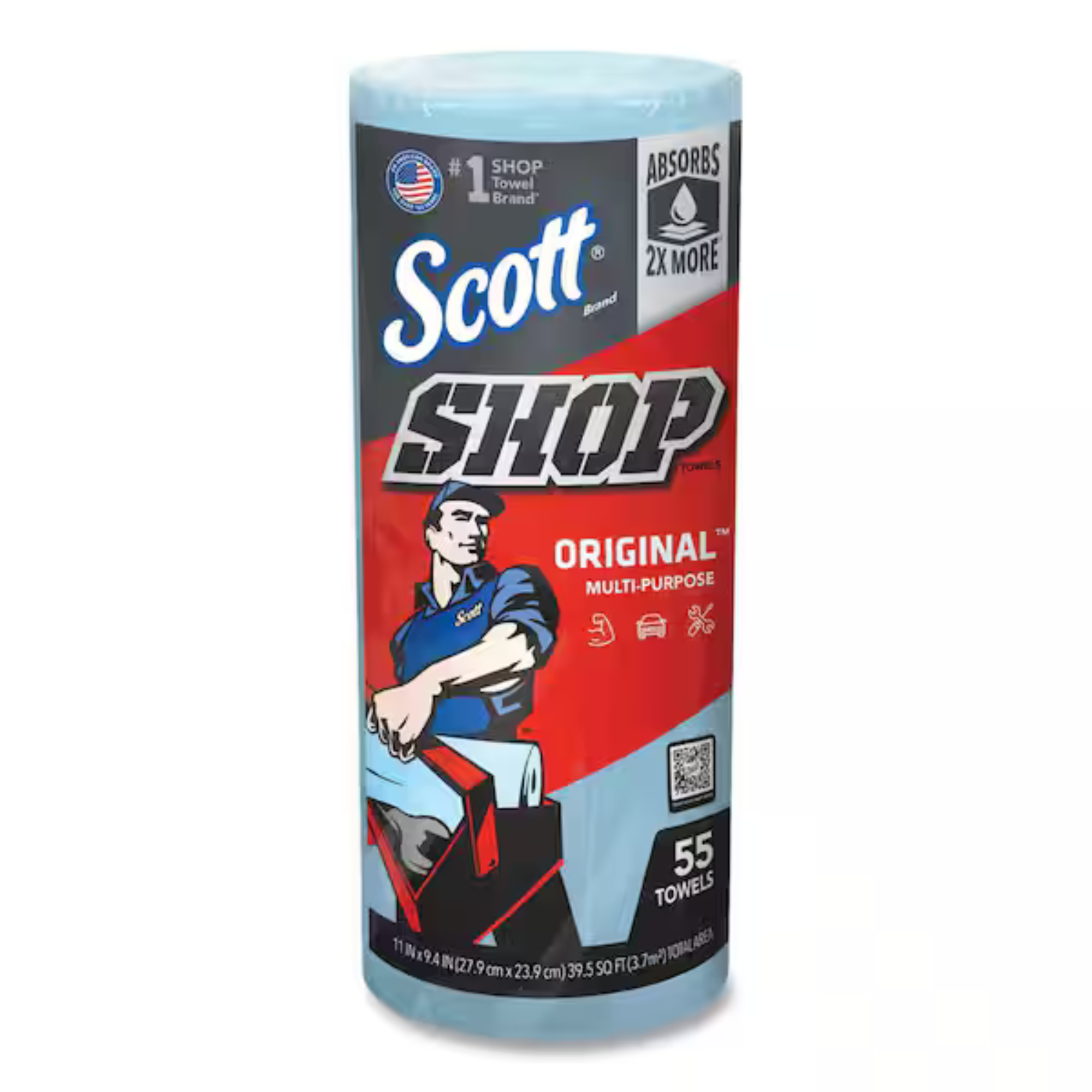 Scott Original Blue Shop Paper Towel Roll (55 Sheets per Roll) from GME Supply